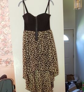 Material Girl Corset Dress in Leopard Print